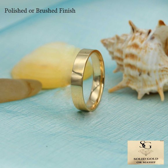 10 K Gold wedding Band 3mm , white gold, yellow gold, rose gold, engagem… - Picture 2 of 4